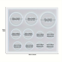 5 Sizes Button Resin Silicone Molds 10 12 15 20 25mm Round Shape Moulds