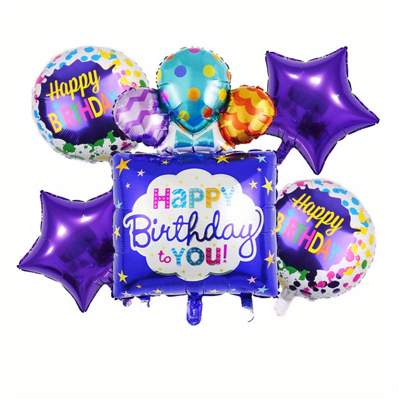 5pcs Cake Shaped Balloon Set Birthday Party Decoration