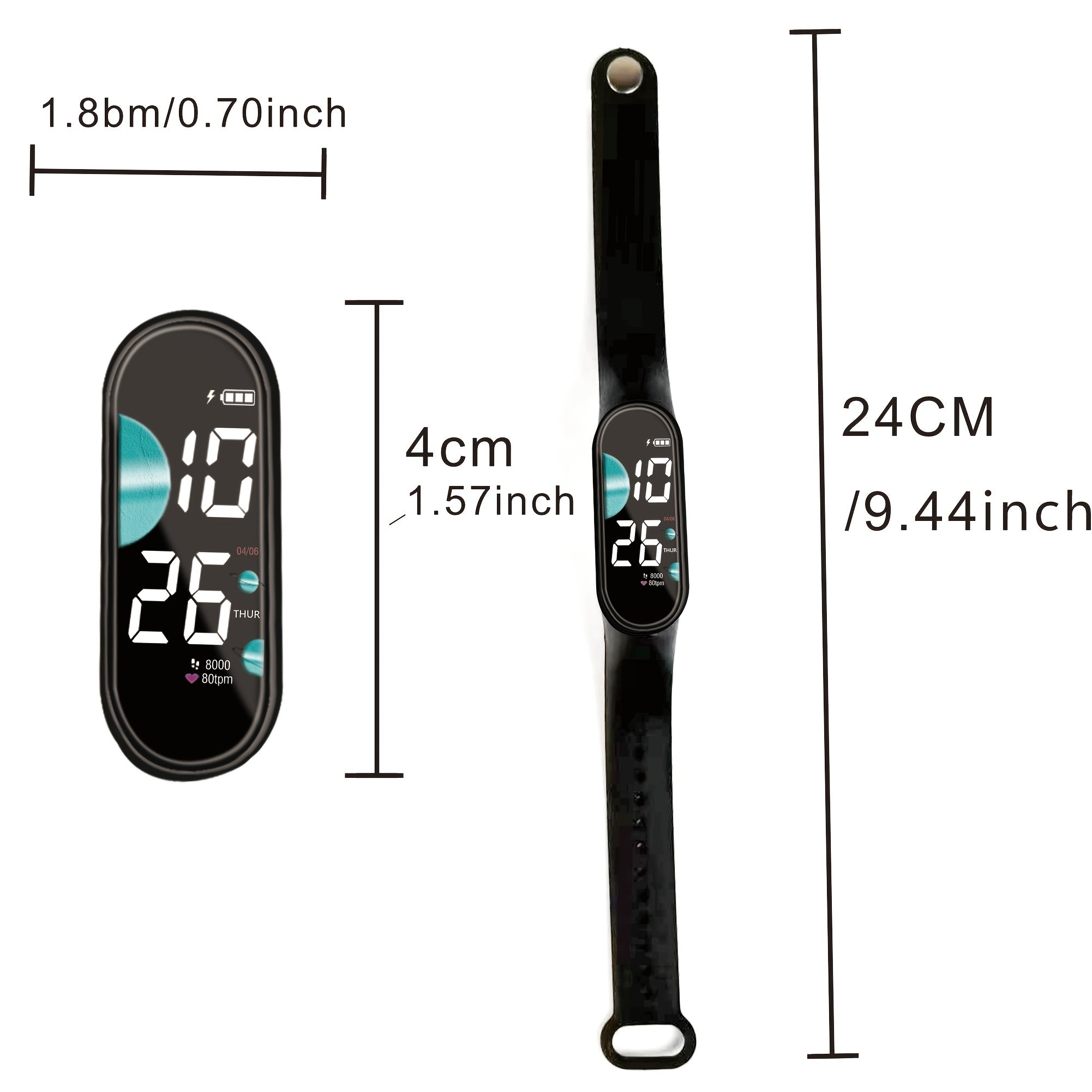 Waterproof Digital Sports Watch LED Display Electronic Watch