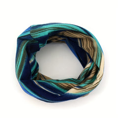 Striped Print Beanie Hip Hop Slouchy Knit Hat Soft Elastic Headwraps