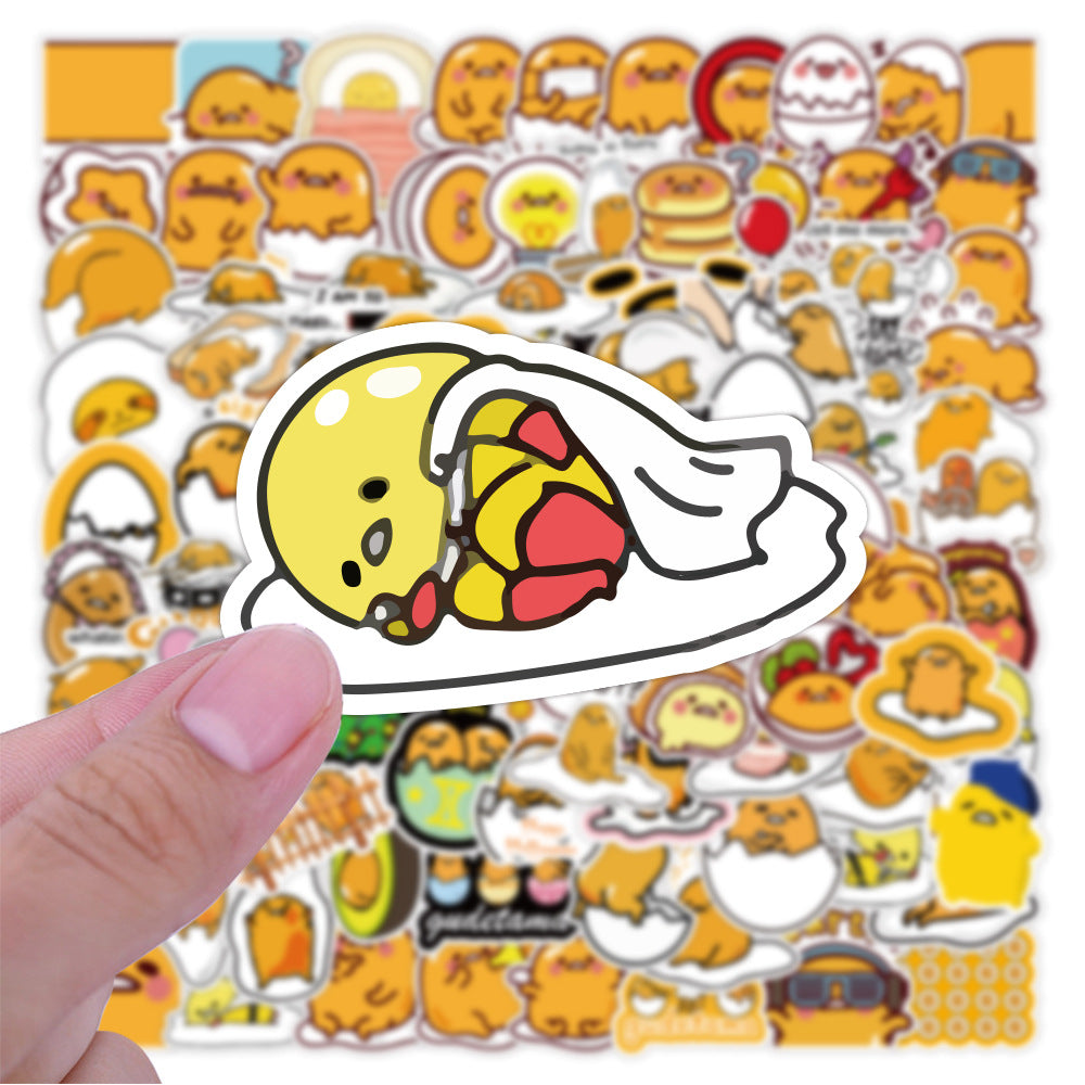 120 PCS Lazy Cartoon Stickers PVC Waterproof Stickers