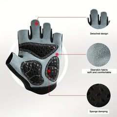 Men's Summer Cycling Gloves Anti-slip Half-finger Fitness Yoga