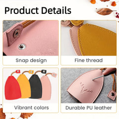 PU Leather Key Case Key Holder Portable Keychain Keyring