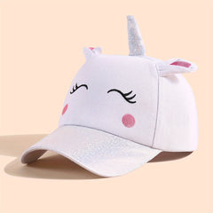 Squinting Unicorn Kids Baseball Cap for Boys and Girls