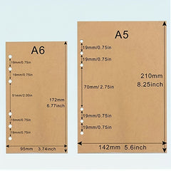 A5 A6 College Ruled Refill Paper 160 Pages