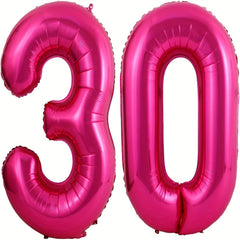 Golden Big Jumbo Number 30 Foil Balloon for Women Birthday Party