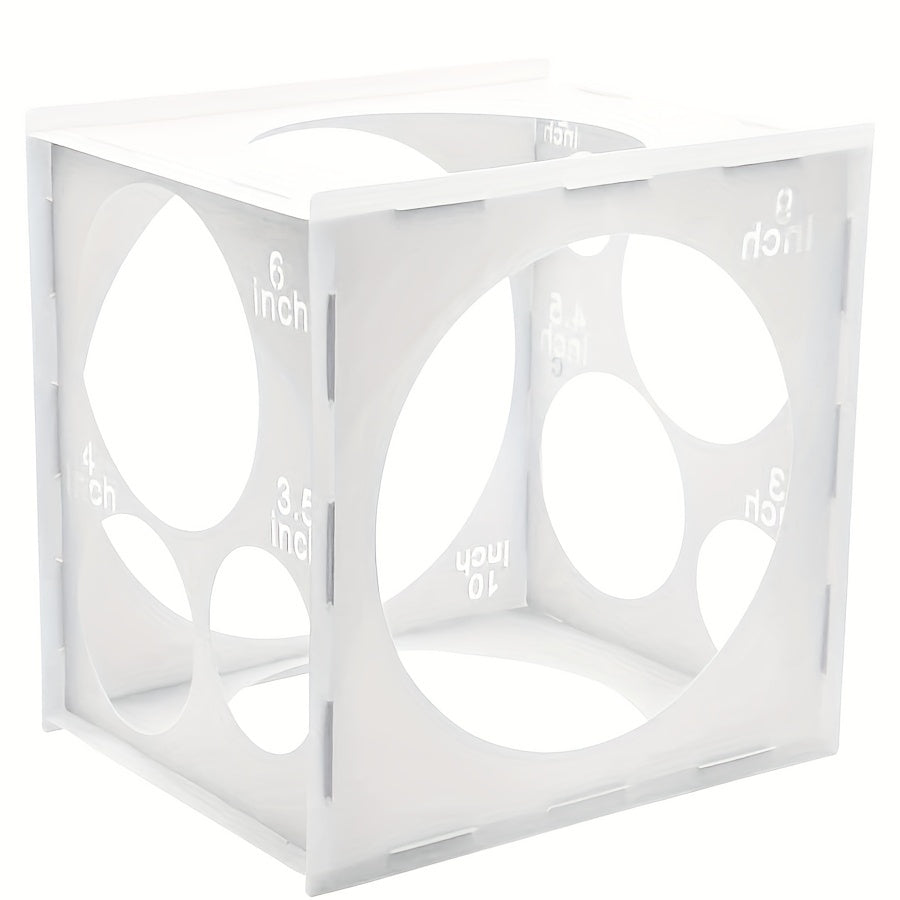 Collapsible Plastic Balloon Sizer Box Cube - Balloon Size Measurement Tool