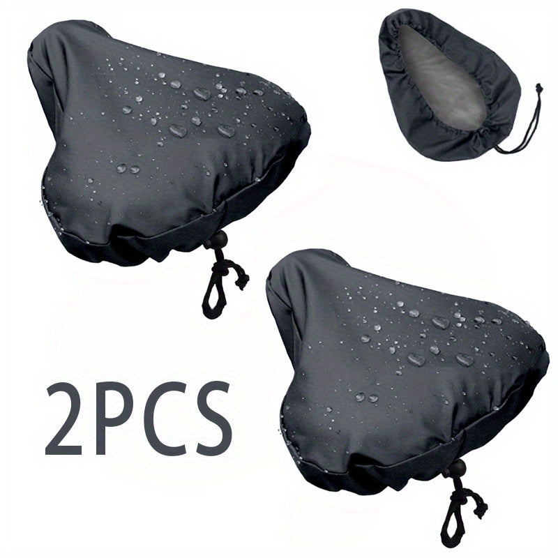 2pcs Waterproof Bike Seat Cover Drawstring Rain Dust Protection