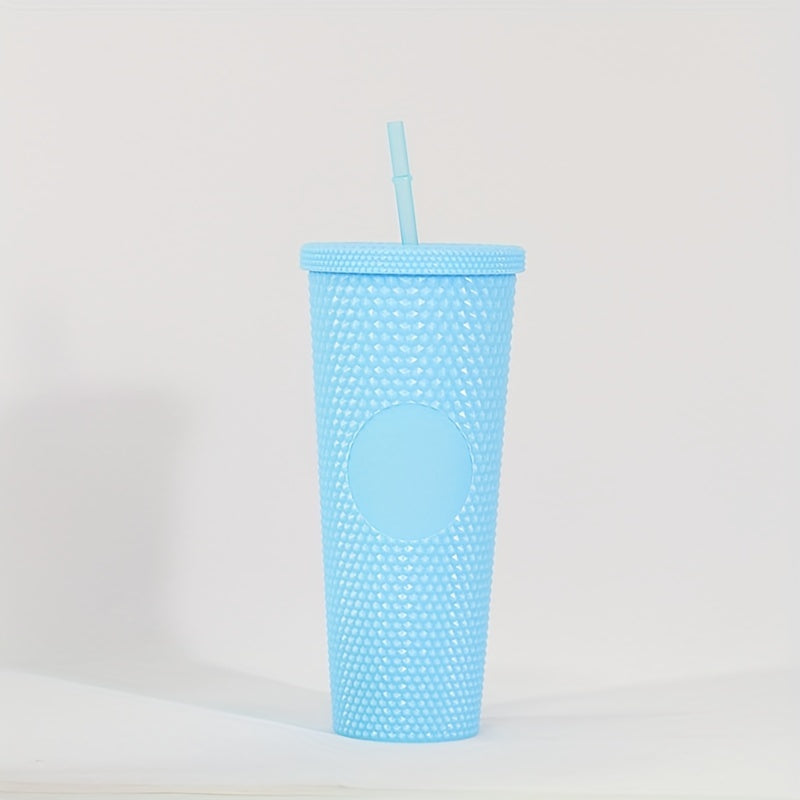 710ml Plastic Straw Water Cup Leakproof Bottle for Outdoor Camping