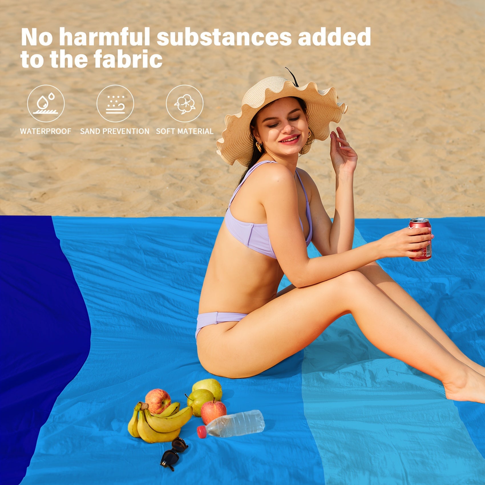Waterproof Beach Blanket Lightweight Durable Mat