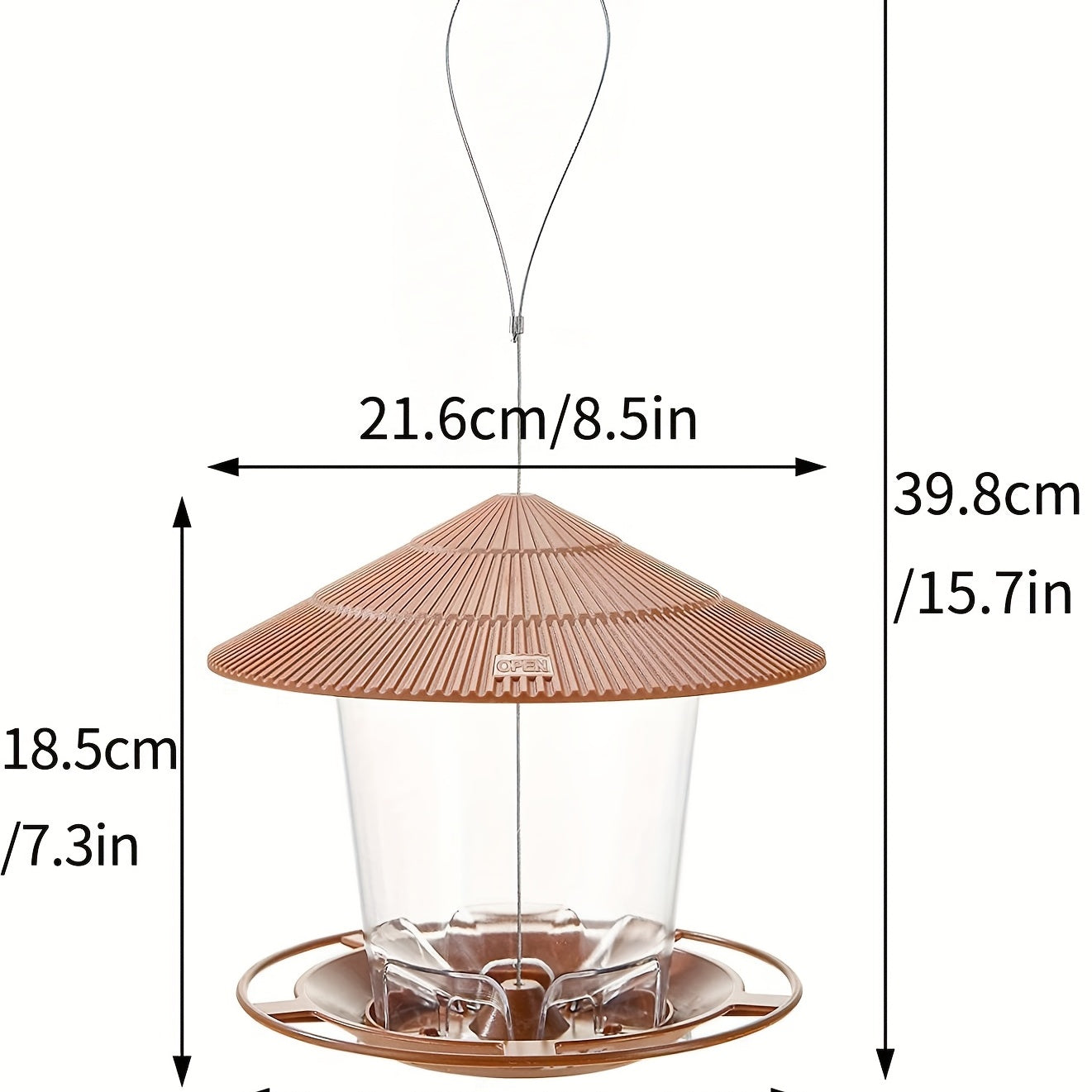 Squirrel-Proof Hanging Wild Bird Feeder for Outdoor Garden Decor