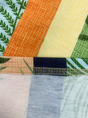 Stripe & Leaf Print Men's Graphic T-shirt for Summer