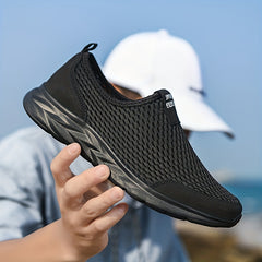 Men's Plus Size Running Shoes Breathable Mesh Non Slip Sneakers