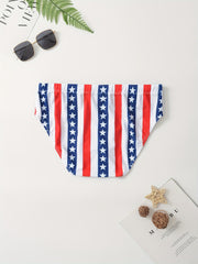 Men's Flag Pattern Swim Shorts Quick Dry Triangle Briefs