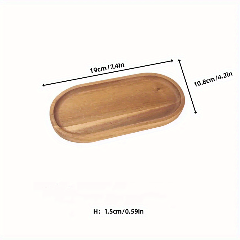 Oval Wood Tray For Serving Food Snacks Drinks Sushi Steak
