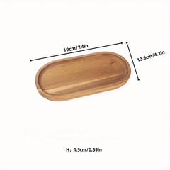 Oval Wood Tray For Serving Food Snacks Drinks Sushi Steak