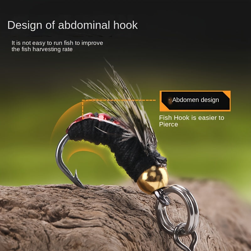 5pcs Bionic Fishing Flies Set with Storage Box - Outdoor Fishing Accessories