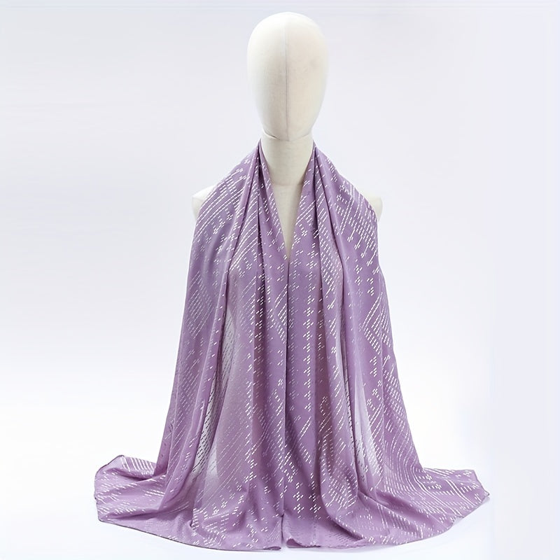 Boho Hot Stamping Scarf Hijab Vintage Turban Women Shawl