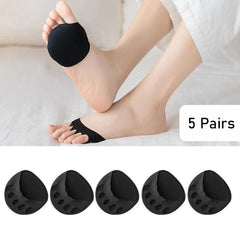 Women's High Heel Forefoot Cushion Pads - Non-slip Insoles & Invisible Socks