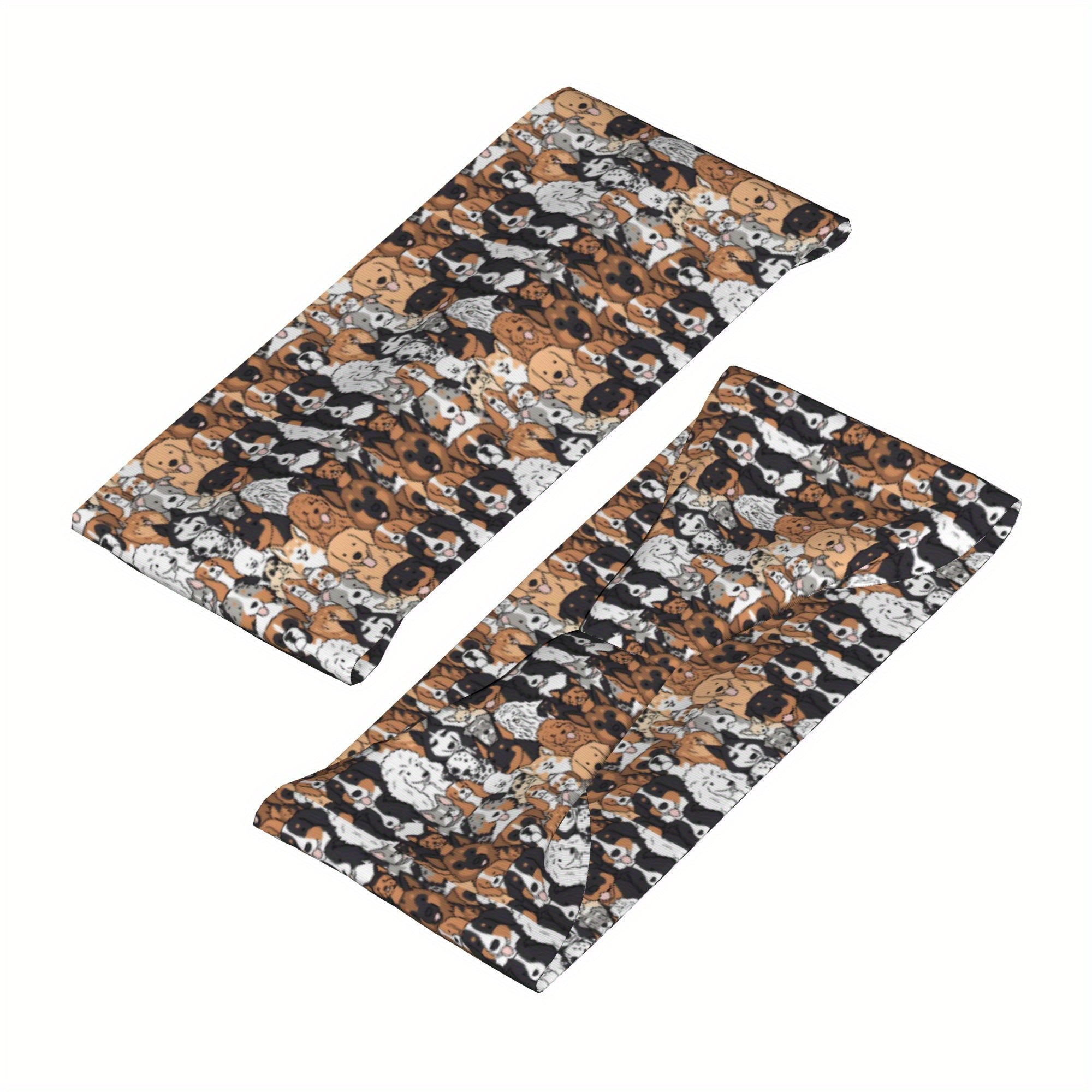 Unisex Dog Print Sports Headband Sweat Wicking Stretchy Polyester