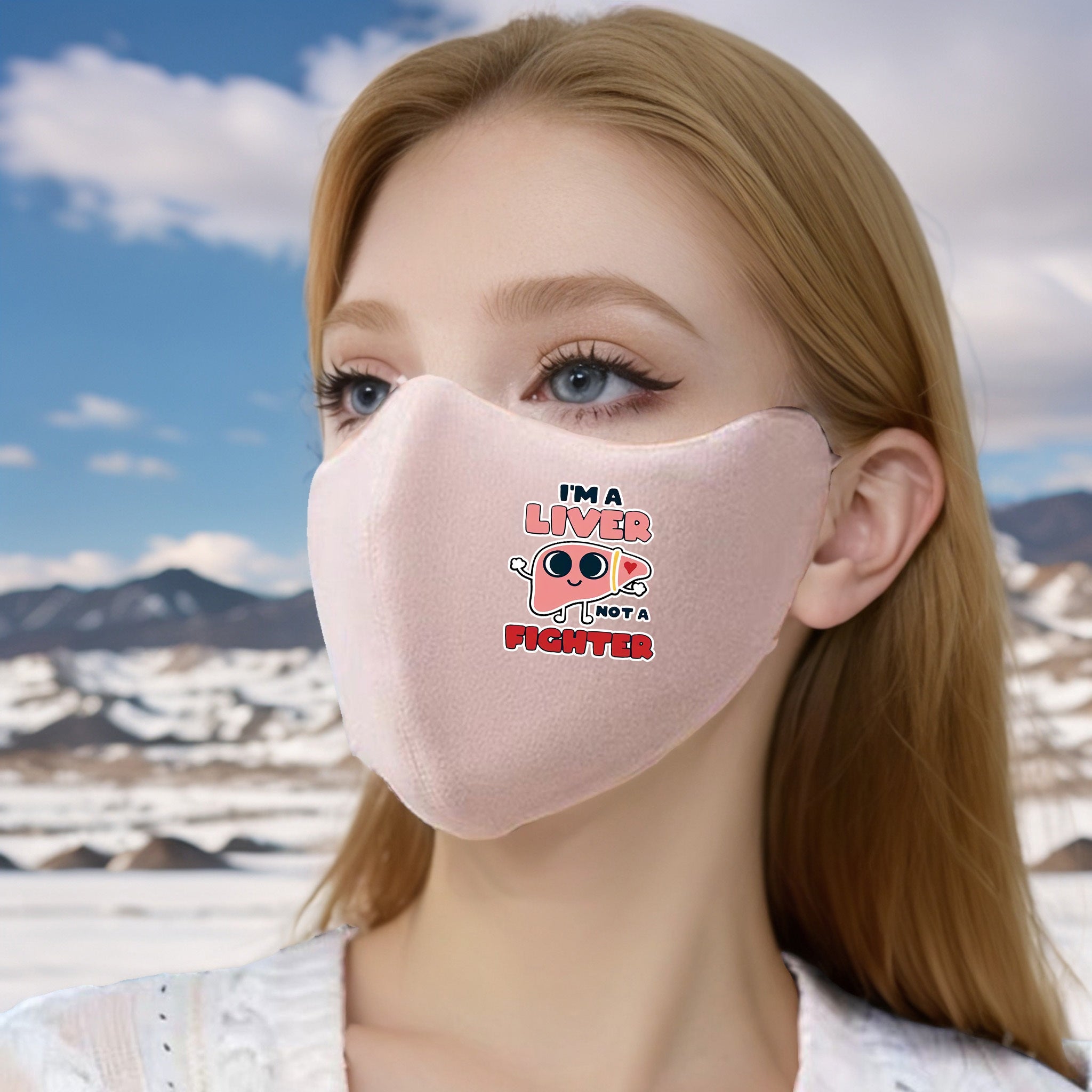 3D Plush Warm Mask 6413 I'M a Liver Not a Fighter Kz003