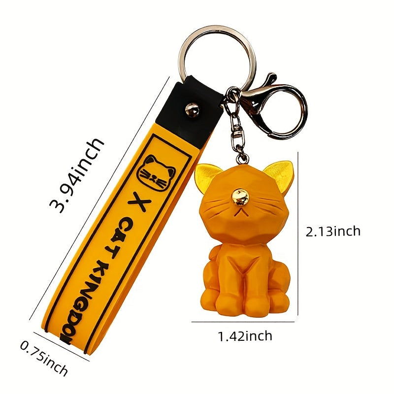 Resin Cat Keychain Cartoon Animal Bag Key Chain