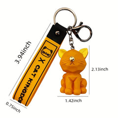 Resin Cat Keychain Cartoon Animal Bag Key Chain