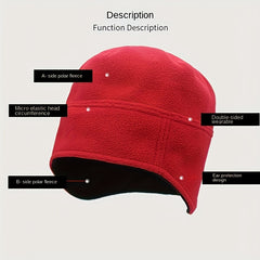 Outdoor Cycling Coldproof Pullover Hat Autumn Winter Double sided Ear Protection