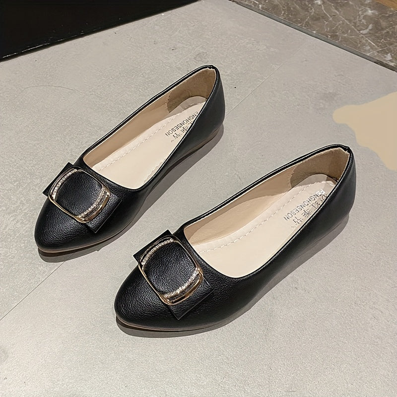 Women's Bowknot Flat Shoes Pointed Toe Slip On Comfy & Versatile Flats