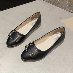 Women's Bowknot Flat Shoes Pointed Toe Slip On Comfy & Versatile Flats
