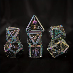7pcs Metal Wizard Polyhedral Dices Set for RPG Board Game