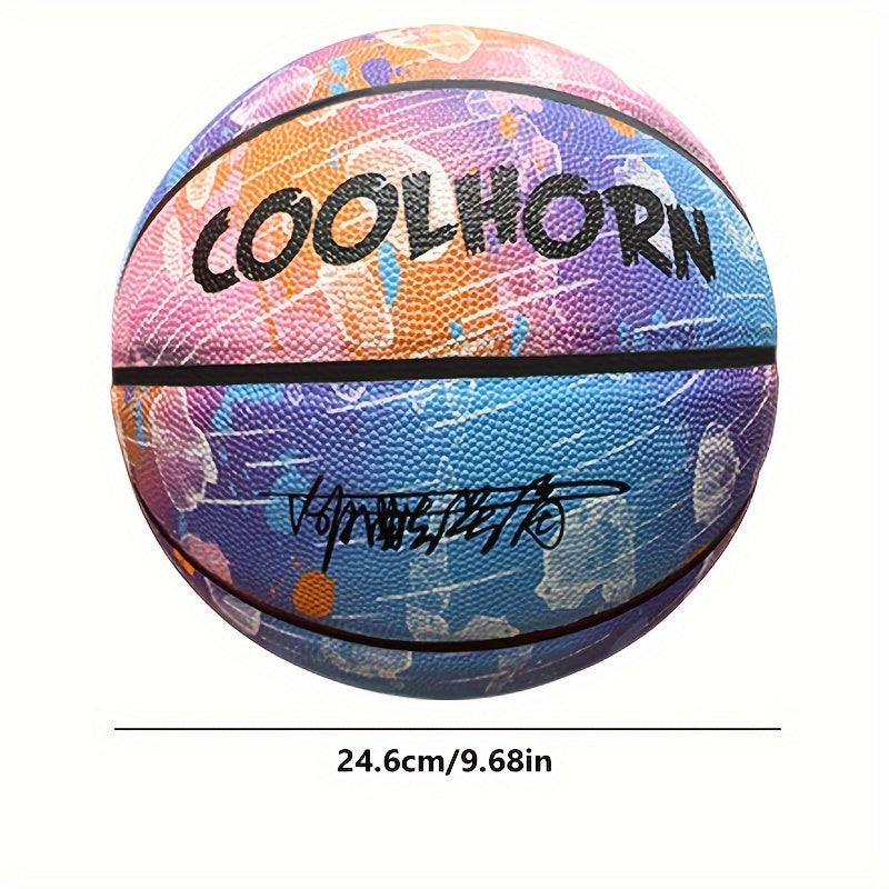 Size 7 Glow In The Dark Basketball Luminous Glowing PU Leather Ball