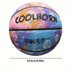 Size 7 Glow In The Dark Basketball Luminous Glowing PU Leather Ball
