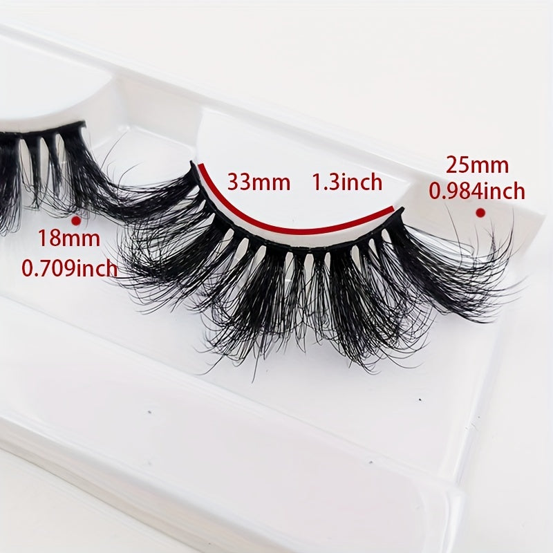 25mm Fluffy Thick Mink Lashes Volume Natural Dramatic False Eyelashes