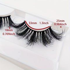 25mm Fluffy Thick Mink Lashes Volume Natural Dramatic False Eyelashes