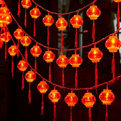 Chinese Style Red Lanterns String Lights 20LED - Party Decor