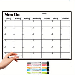 Fridge Calendar Magnetic Dry Erase Whiteboard Stickers