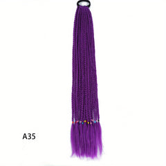 24" 60 Dreadlock Hair Tie Wig Colored Braid Hip Hop Style Elastic