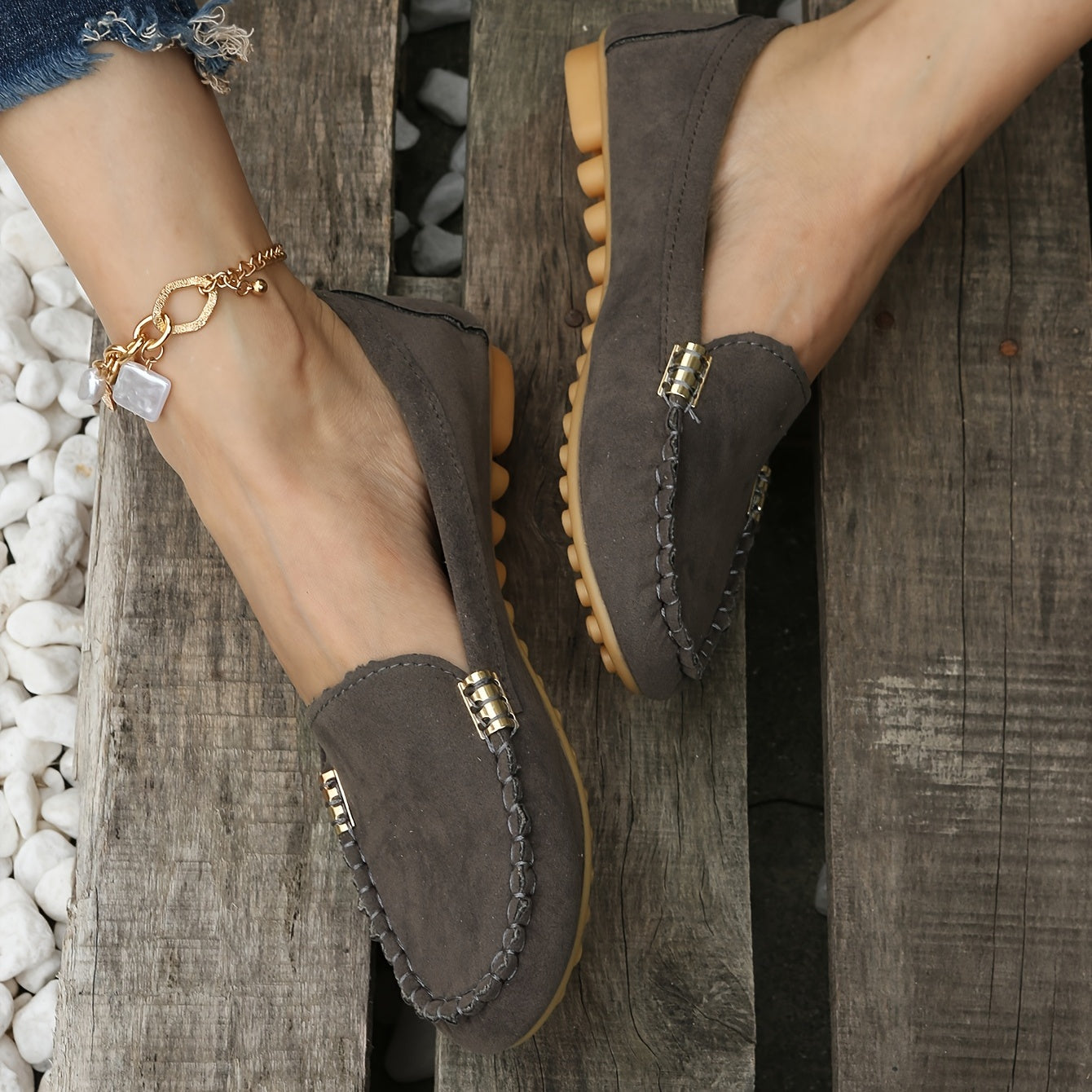 Women's Slip On Loafers Solid Comfortable Shoes