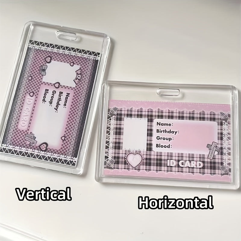 Transparent Acrylic Kpop Photocard Access Card Holder with Keychain