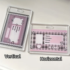 Transparent Acrylic Kpop Photocard Access Card Holder with Keychain