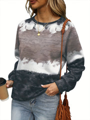 Casual Long Sleeve Crew Neck Sweatshirt for Women