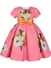 Floral Print Dress for Baby Girls - Ideal for Dance Classes & Parties