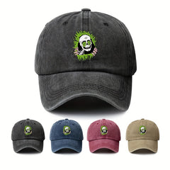 Skull Print Vintage Baseball Cap Adjustable Trucker Cap