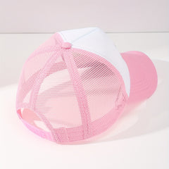 Butterfly Embroidery Mesh Baseball Cap for Couple