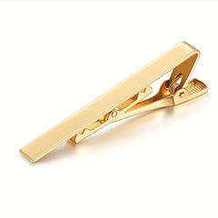 1pc Men's Tie Clip Suit Accessories Golden