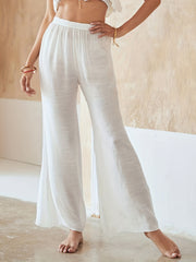 Semi Sheer Cover Up Trousers Loose Fit Beachwear Pants