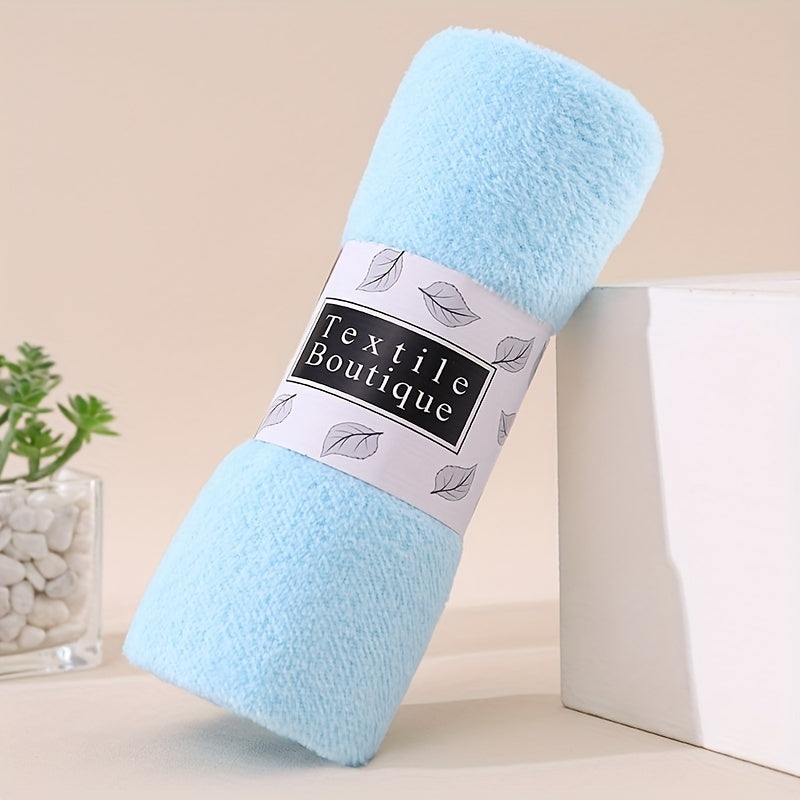 5pcs Coral Velvet Towels for Outdoor, Water Absorbent & Non-shedding