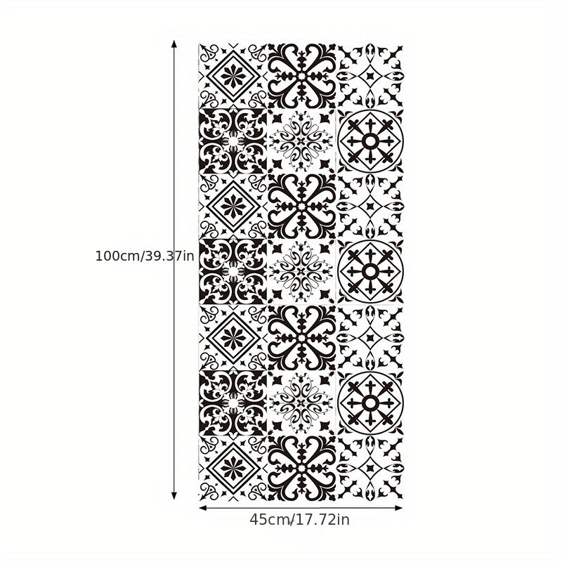 Retro Pattern Electrostatic Glass Window Film Decorative Window Sticker
