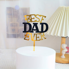 Father's Acrylic Cake Plug - Love Dad Birthday Decoration